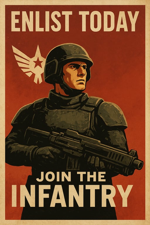 Cover art for Space infantry, a war scenario on AI Dungeon