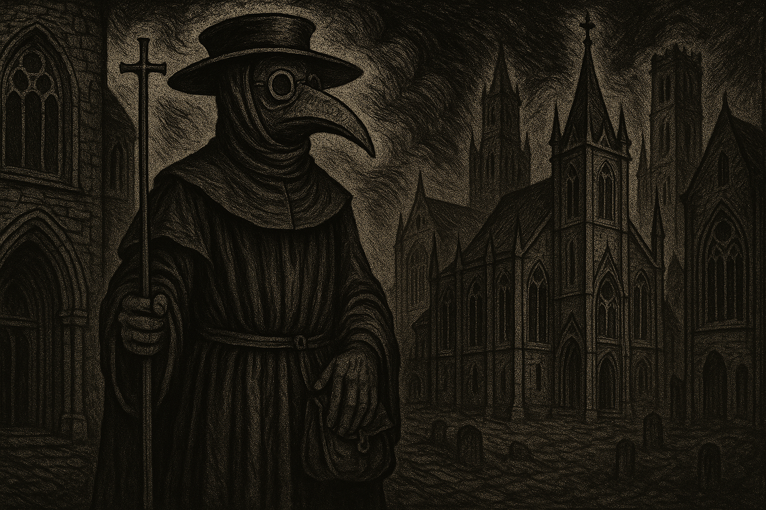 Cover art for Europe: 1349, a medieval scenario on AI Dungeon