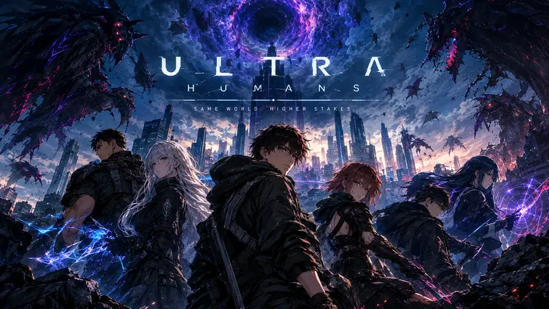 Cover art for Ultrahumans - War Against The Nemesis, a fantasy world on Voyage