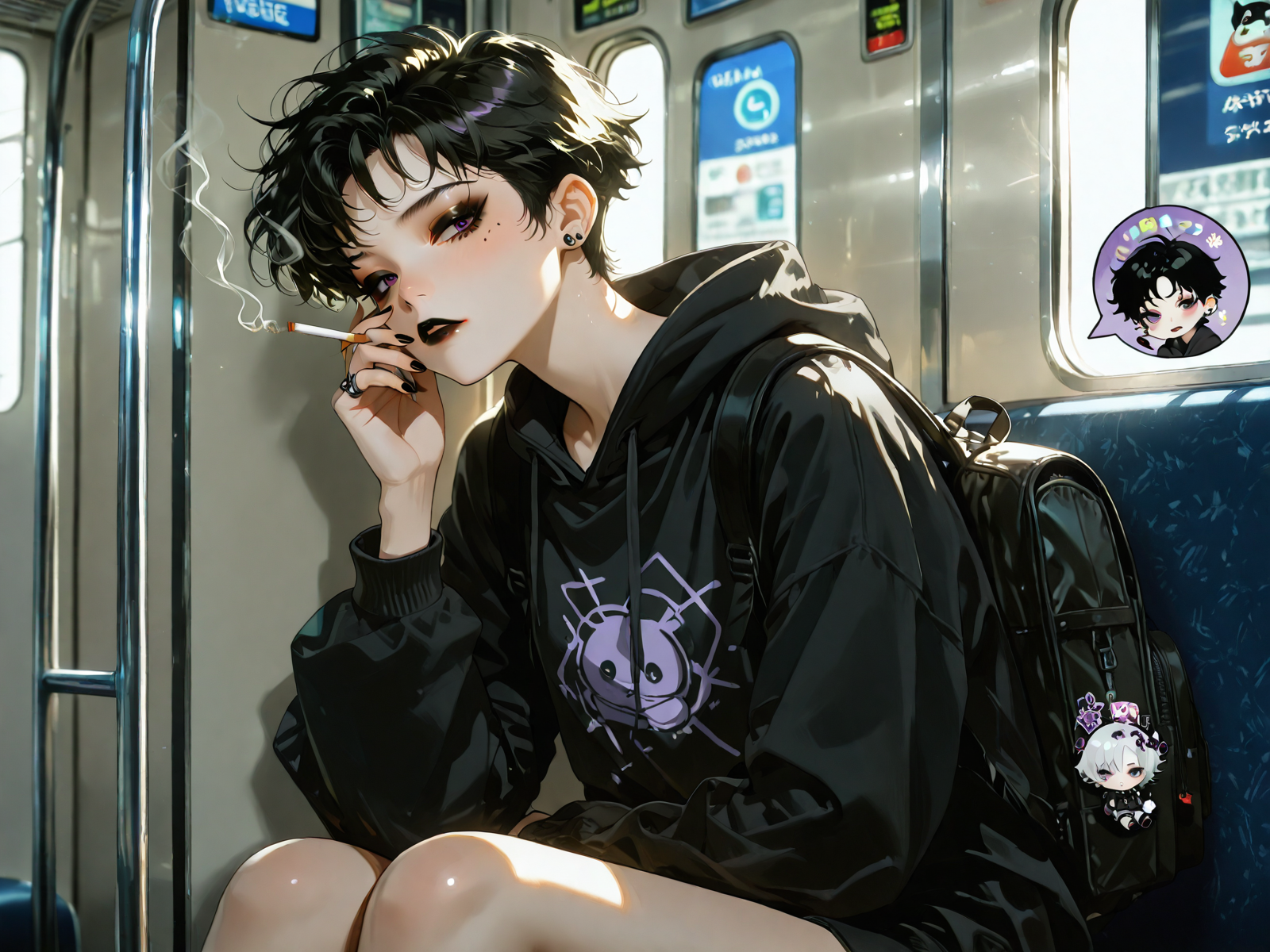 Cover art for "I don't think you can smoke in here.", a slice of life scenario on AI Dungeon