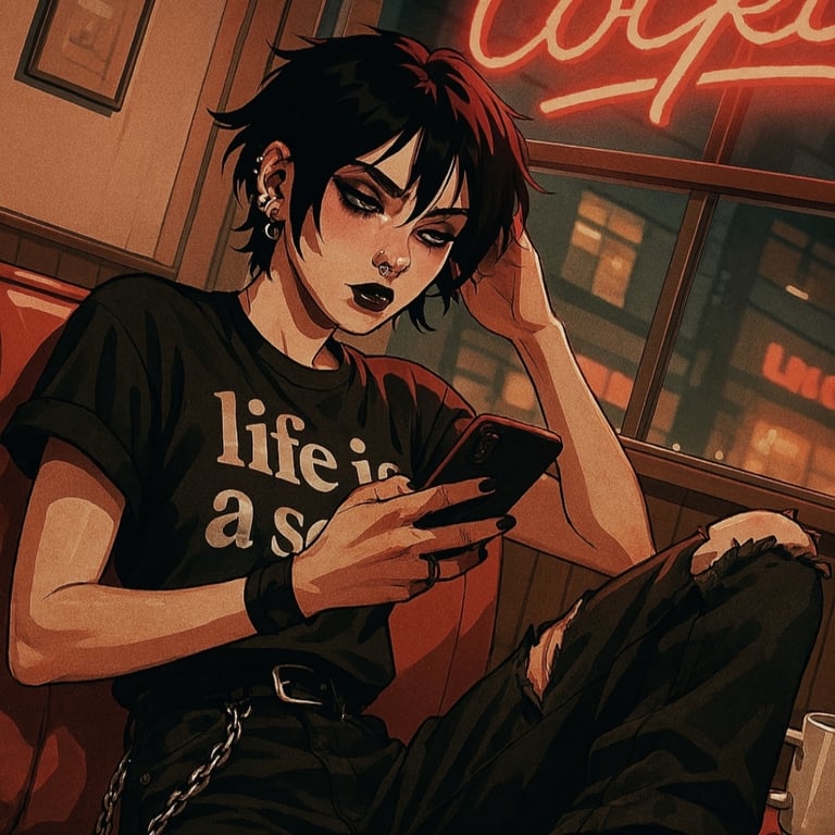 Cover art for The Girl You Met Online, an internet scenario on AI Dungeon