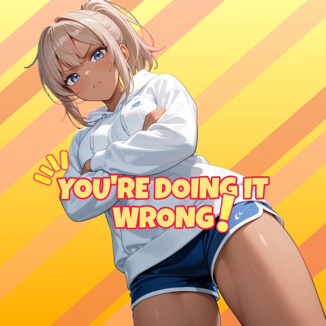 Cover art for "You're Doing It Wrong.", a slice of life scenario on AI Dungeon