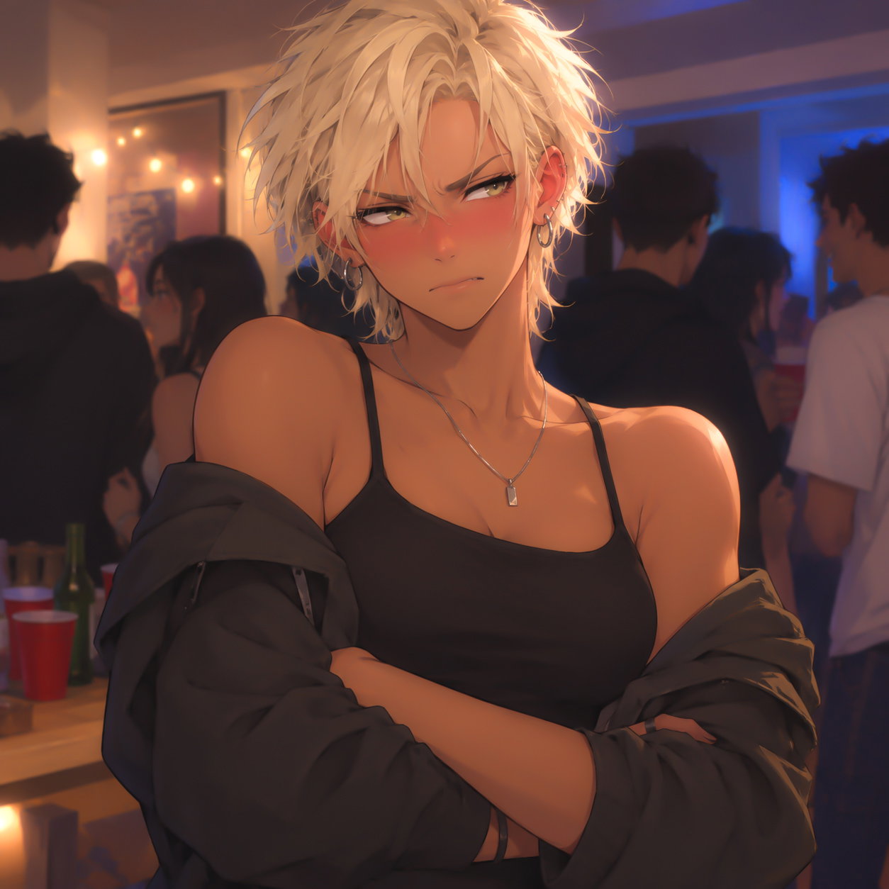 Cover art for Drunk Bully Kisses You, a corvid scenario on AI Dungeon