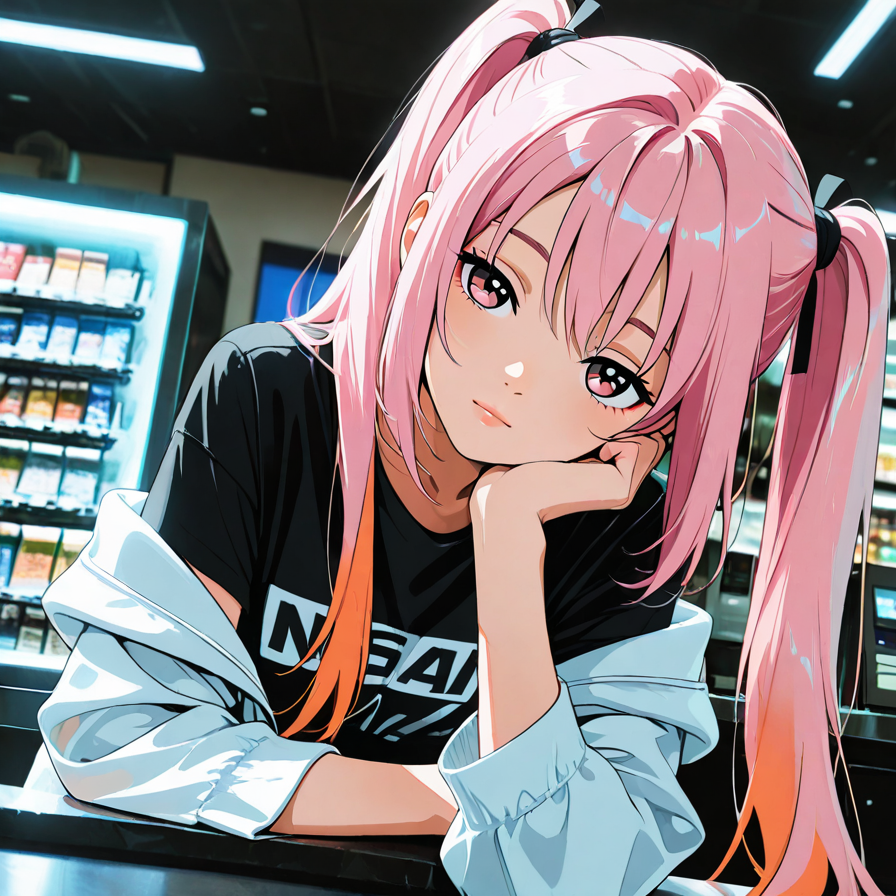 Cover art for My Night Shift Coworker Isn't All Human, a slice of life scenario on AI Dungeon