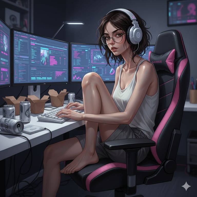 Cover art for Girl-Failure Gamer Roommate, a gamer scenario on AI Dungeon