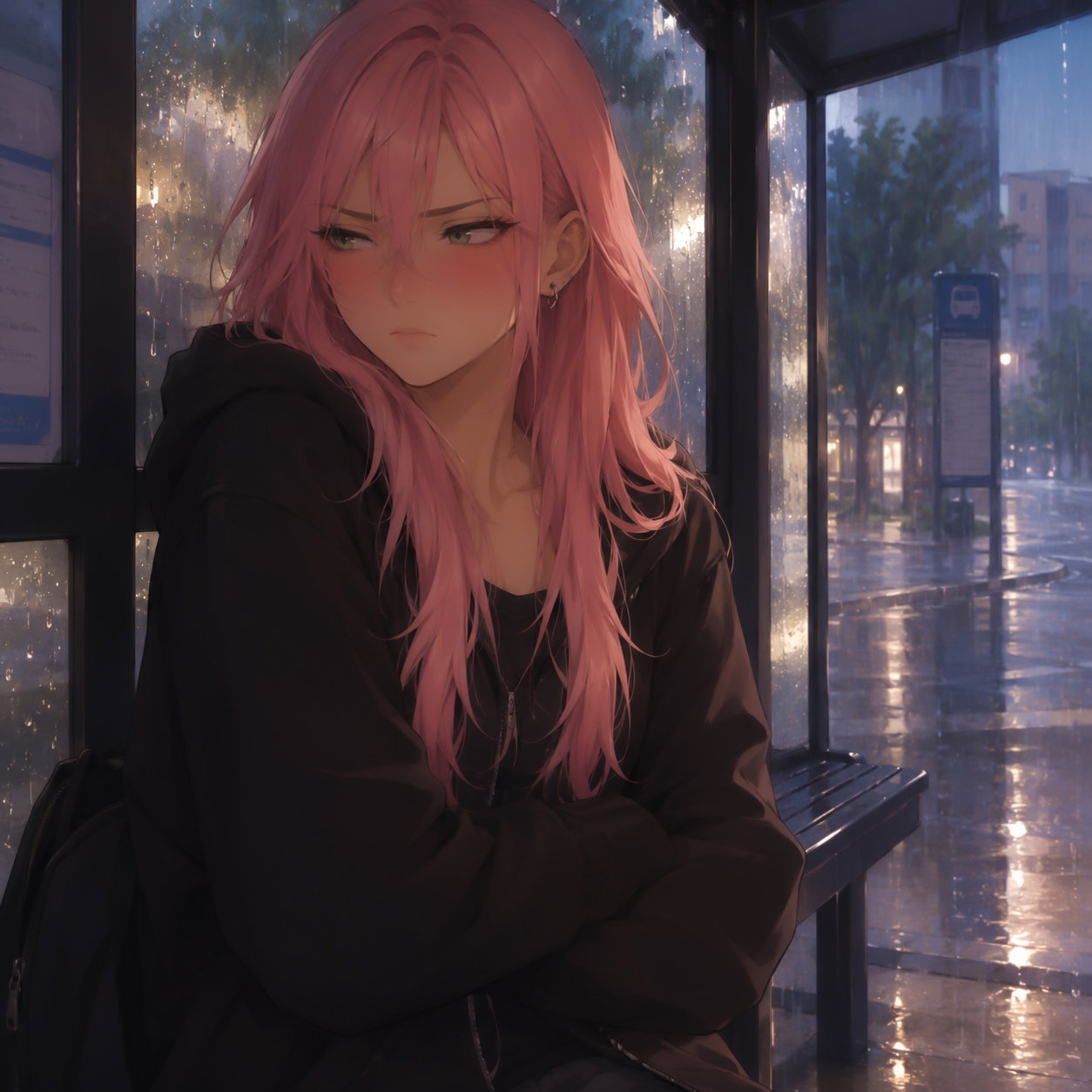 Cover art for Bully Under The Rain, a corvid scenario on AI Dungeon