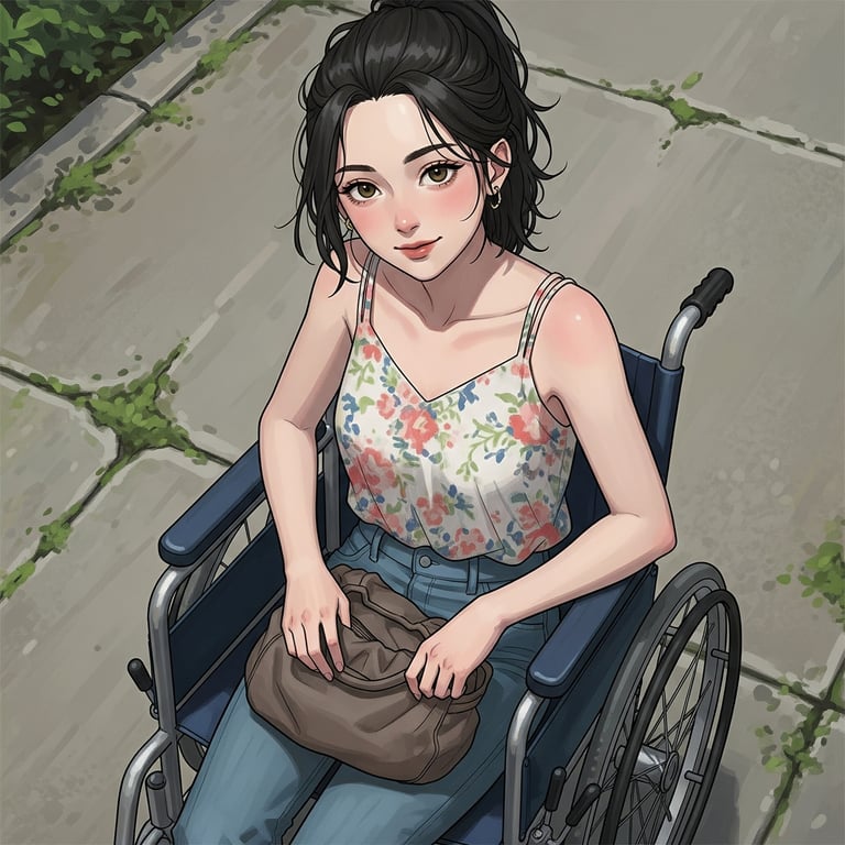 Cover art for A Girl At A Crosswalk, a cute scenario on AI Dungeon