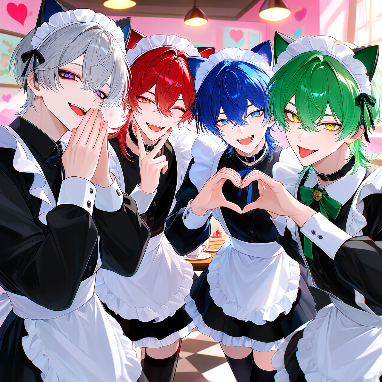 Cover art for Femboy Maid Cafe!, a femboy scenario on AI Dungeon