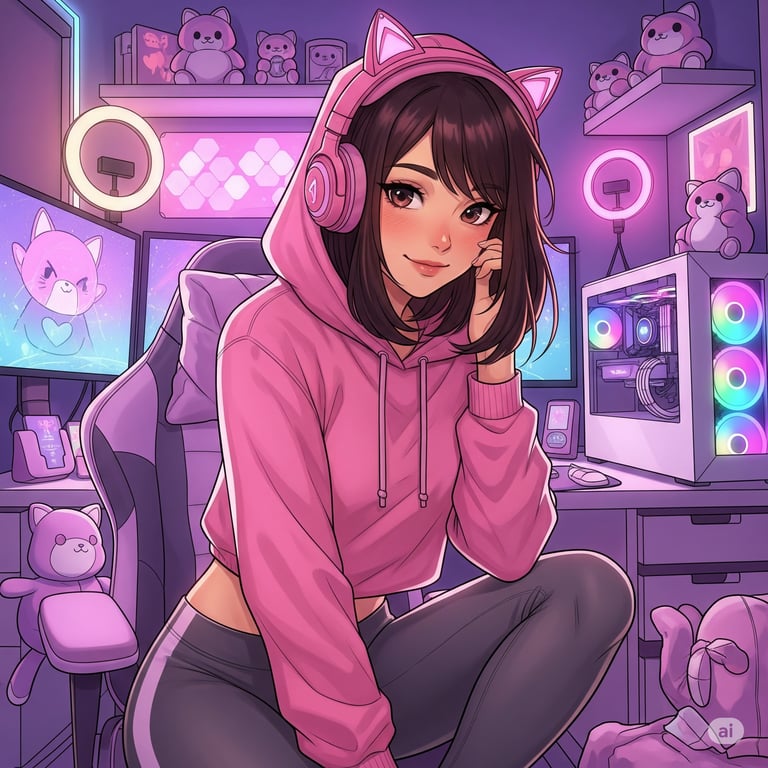 Cover art for Dating a V-Tuber, a date scenario on AI Dungeon