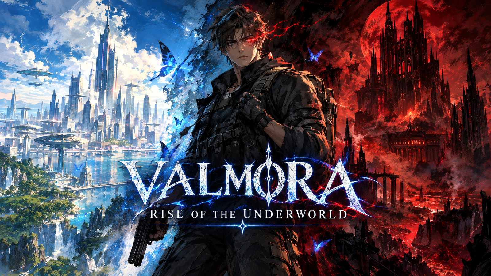 Cover art for Valmora - Rise of the Underworld, an urban fantasy world on Voyage