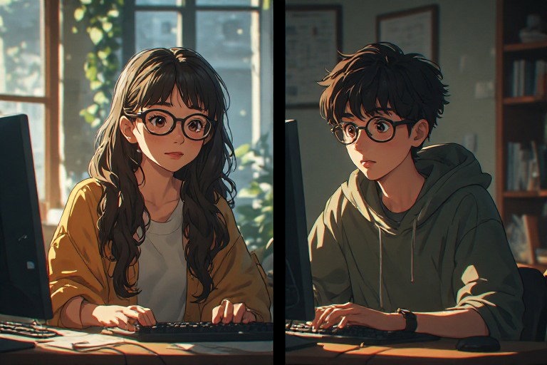 Cover art for Long distance dating simulator, a long distance scenario on AI Dungeon