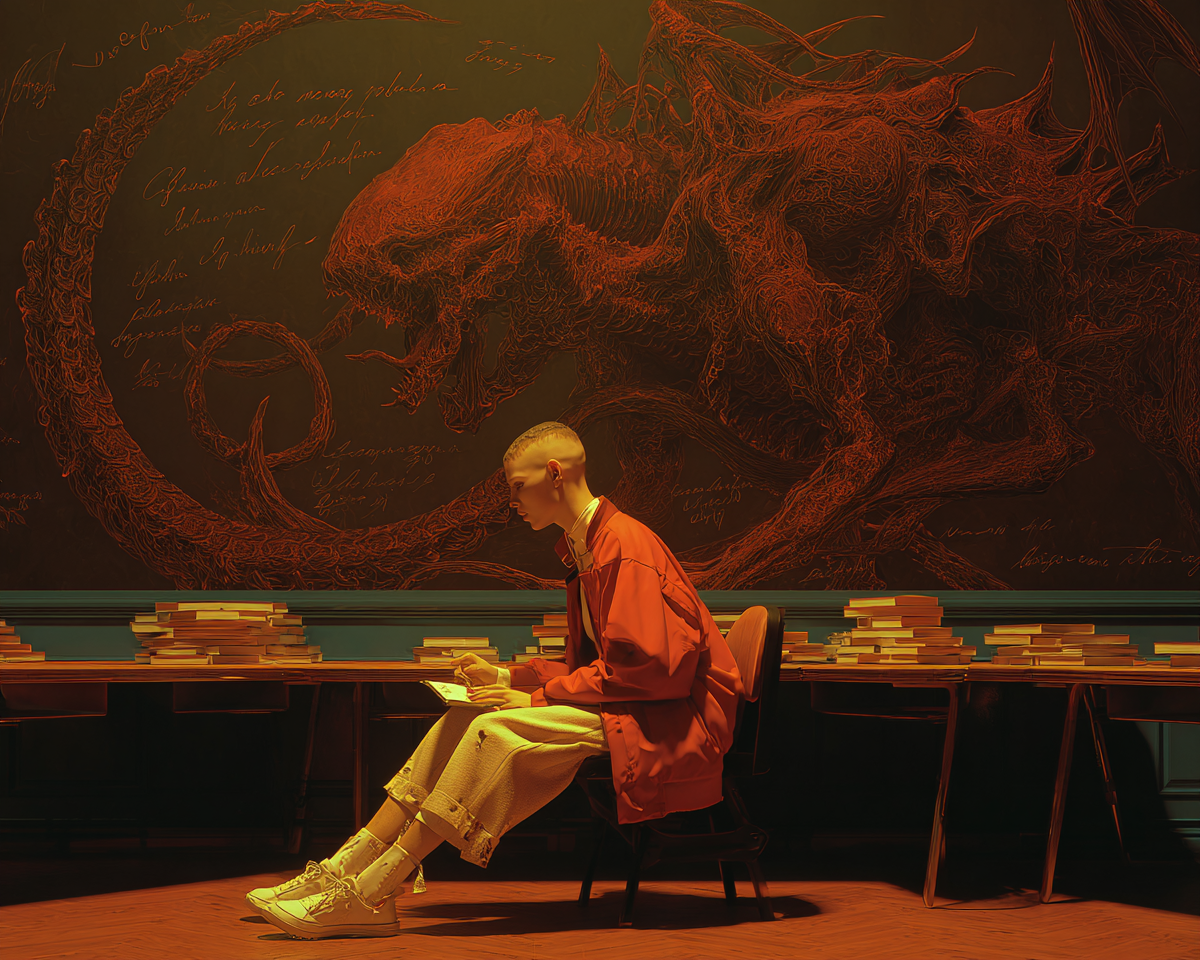 Cover art for Alien in college, an alien scenario on AI Dungeon