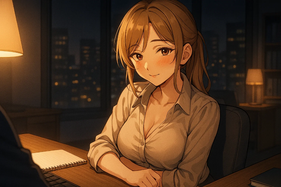 Cover art for After Hours (NSFW), a romance scenario on AI Dungeon