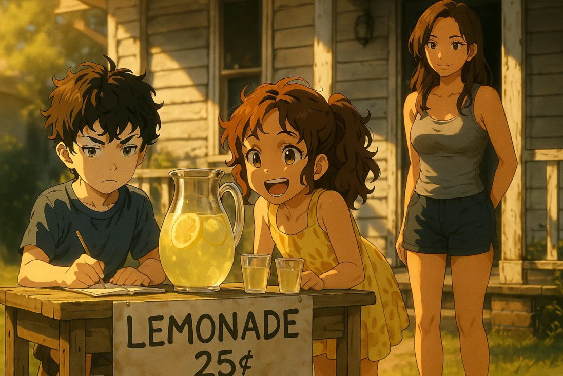 Cover art for Lemonade Stand Reunion, a romance scenario on AI Dungeon