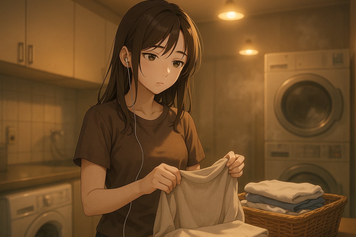 Cover art for Love in the Laundry Room, a love scenario on AI Dungeon