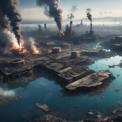 Cover art for Pollution mutanism, a dystopian scenario on AI Dungeon