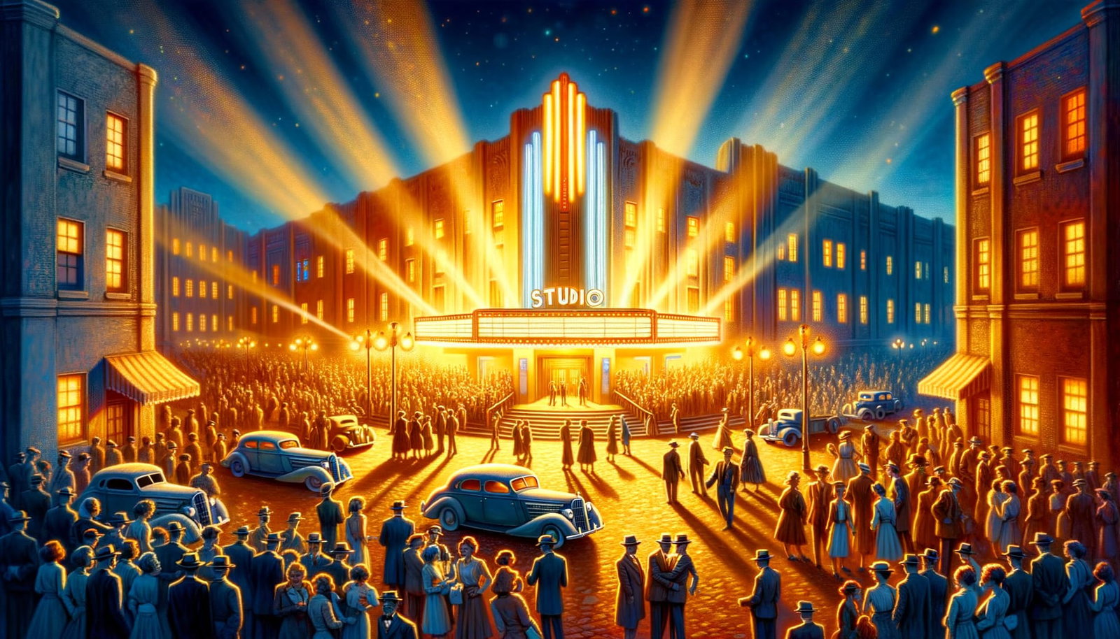 Cover art for Golden Kino Hollywood, a 1930 s scenario on AI Dungeon