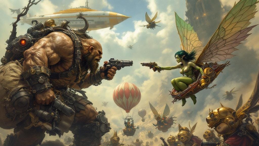 Cover art for Tin Wyverns, a fantasy scenario on AI Dungeon