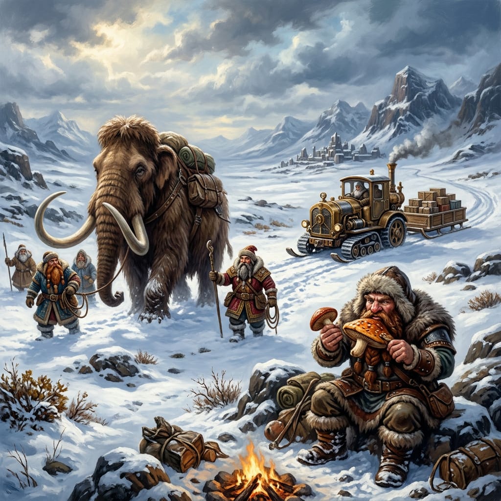 Cover art for Veraklenheim: the bearded North, a high fantasy scenario on AI Dungeon