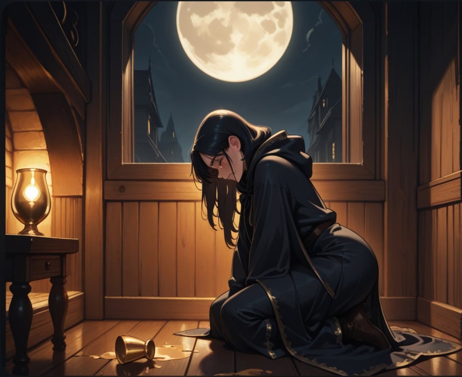 Cover art for Tarot Stories, Five of Cups, a tarot scenario on AI Dungeon