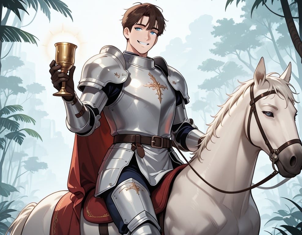 Cover art for Tarot Stories, Knight of Cups, a tarot scenario on AI Dungeon