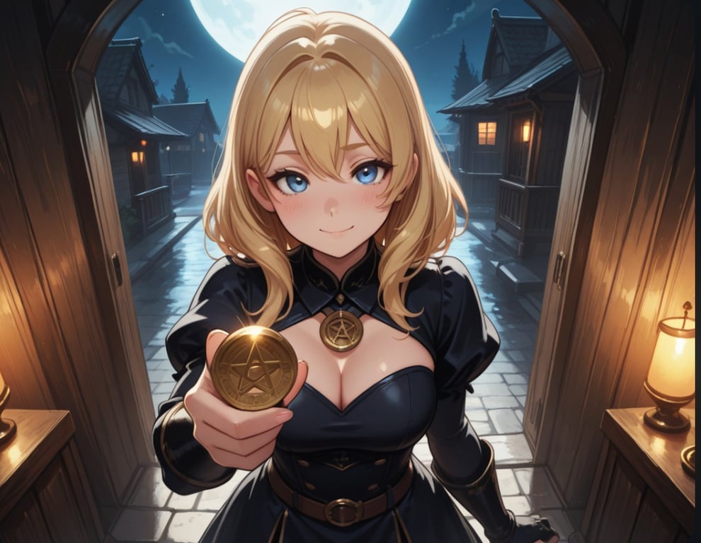 Cover art for Tarot Stories, Ace of Coins, a tarot scenario on AI Dungeon