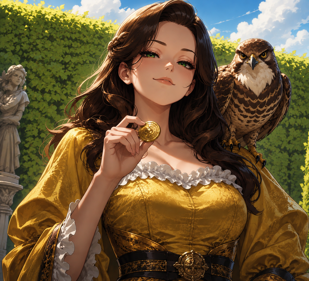 Cover art for Tarot Stories, Nine of Coins, a tarot scenario on AI Dungeon