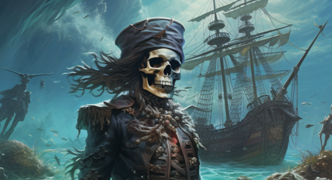 Cover art for Quest of Aequor Isle, a pirate scenario on AI Dungeon