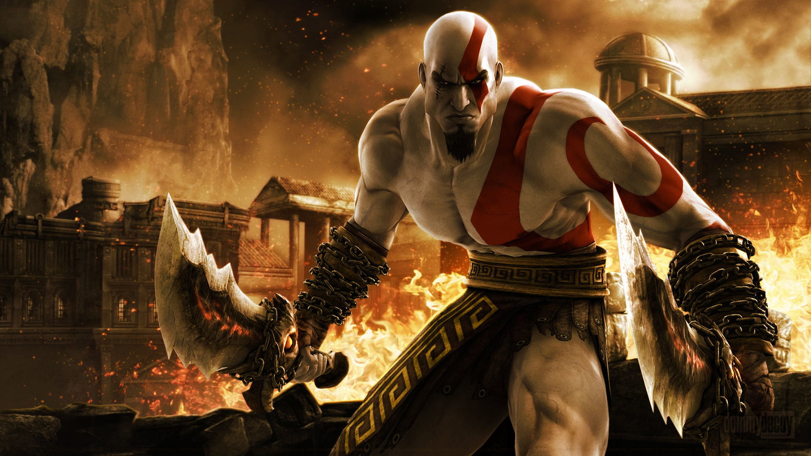Cover art for God of War, a god of war scenario on AI Dungeon