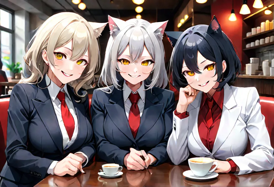 Cover art for Catgirl Cafe - alternative version, a humor scenario on AI Dungeon