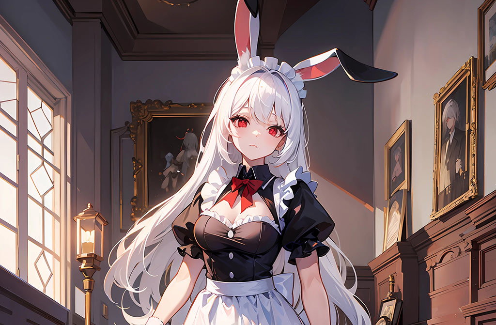 Cover art for Bunny Girl Maid Harem, a kemonomimi scenario on AI Dungeon