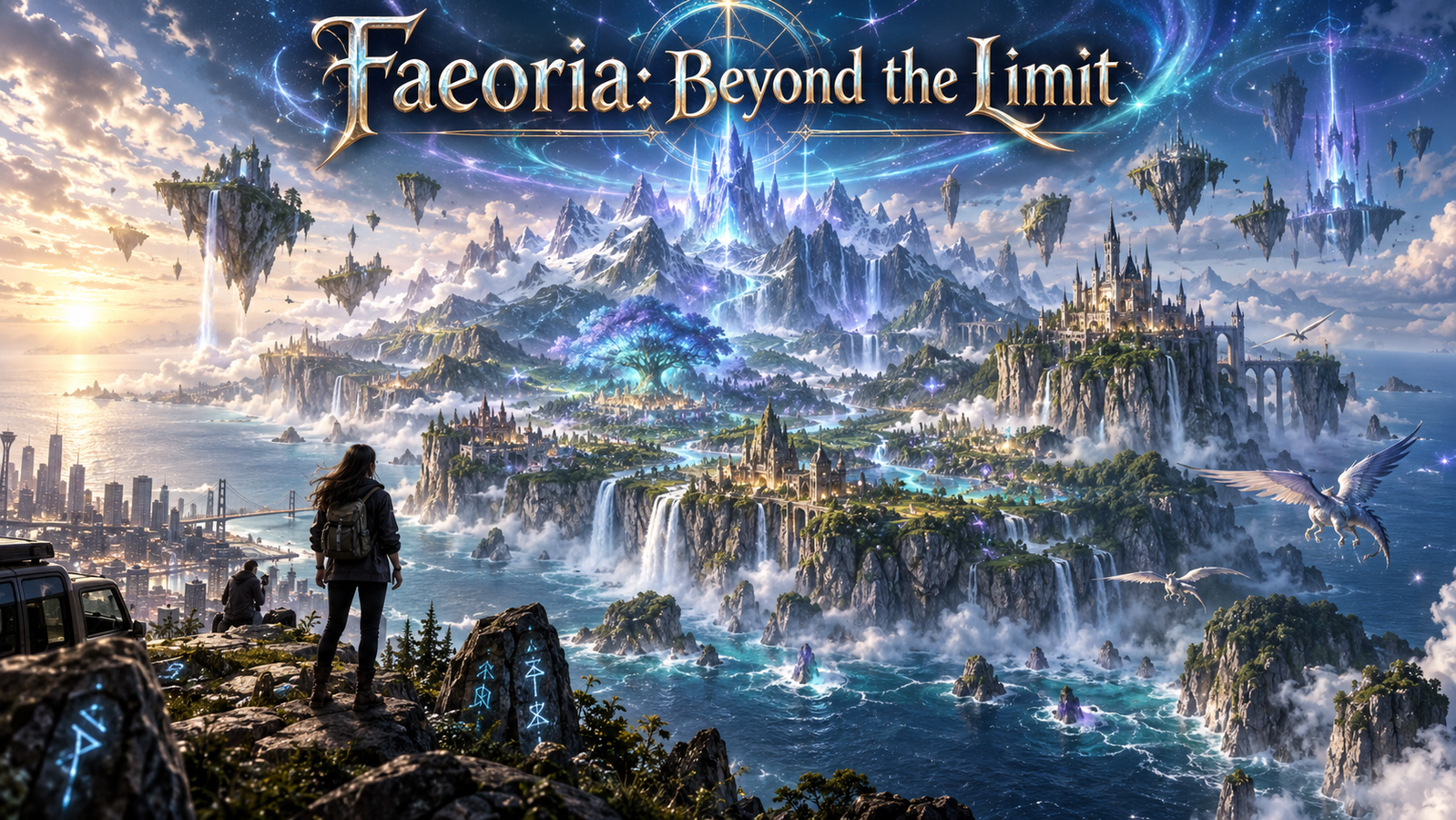 Cover art for Faeoria: Beyond the Limit, a modern fantasy world on Voyage