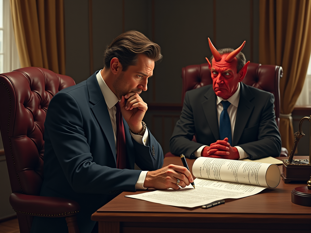 Cover art for The Devils' Advocate, LLC - AC Enabled, a lawyer scenario on AI Dungeon