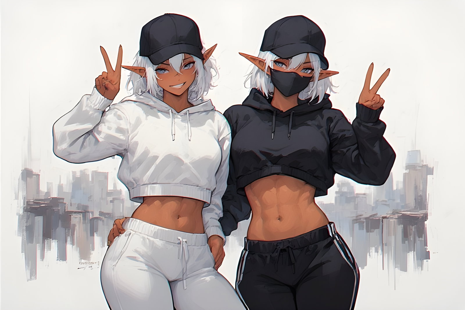 Cover art for Tomboy Dark-Elf Twins, an elf scenario on AI Dungeon
