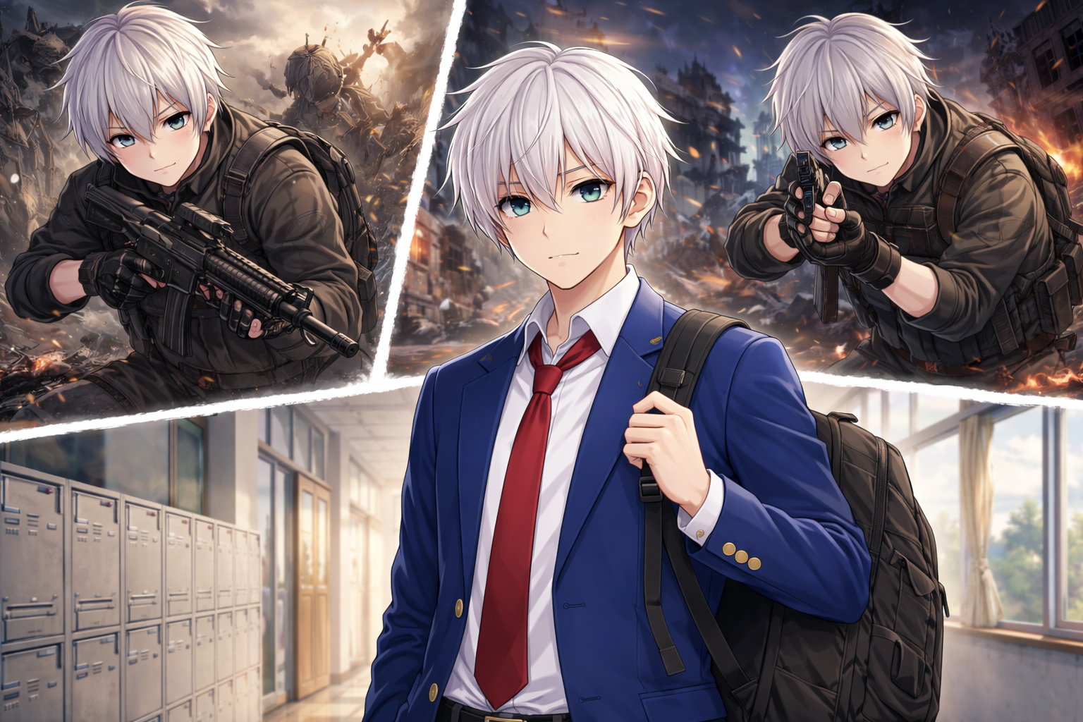 Cover art for Teenage mercenary, a highschool slice of life scenario on AI Dungeon
