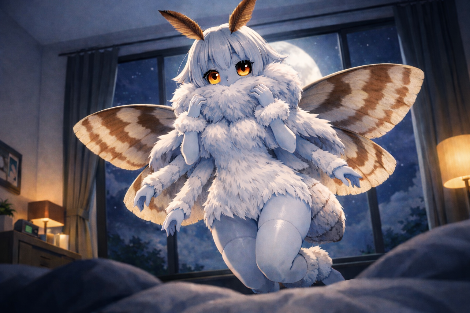 Cover art for Accidental summoning (Moth girl Fern), an accidental summoning scenario on AI Dungeon