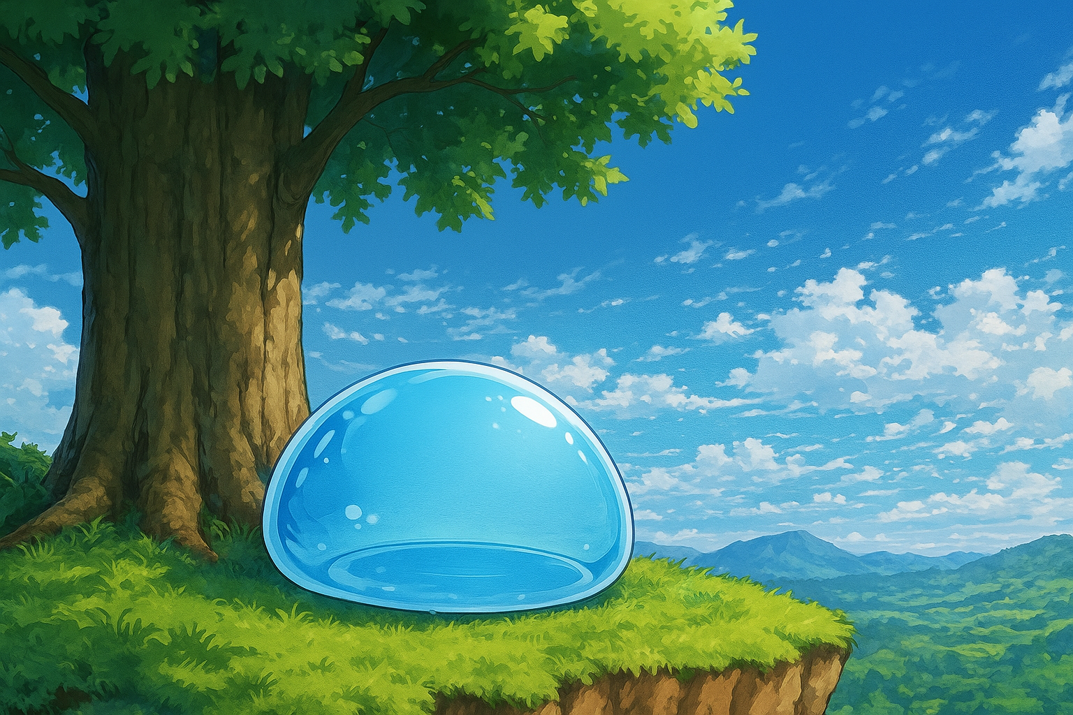 Cover art for a slimes life, a sline scenario on AI Dungeon