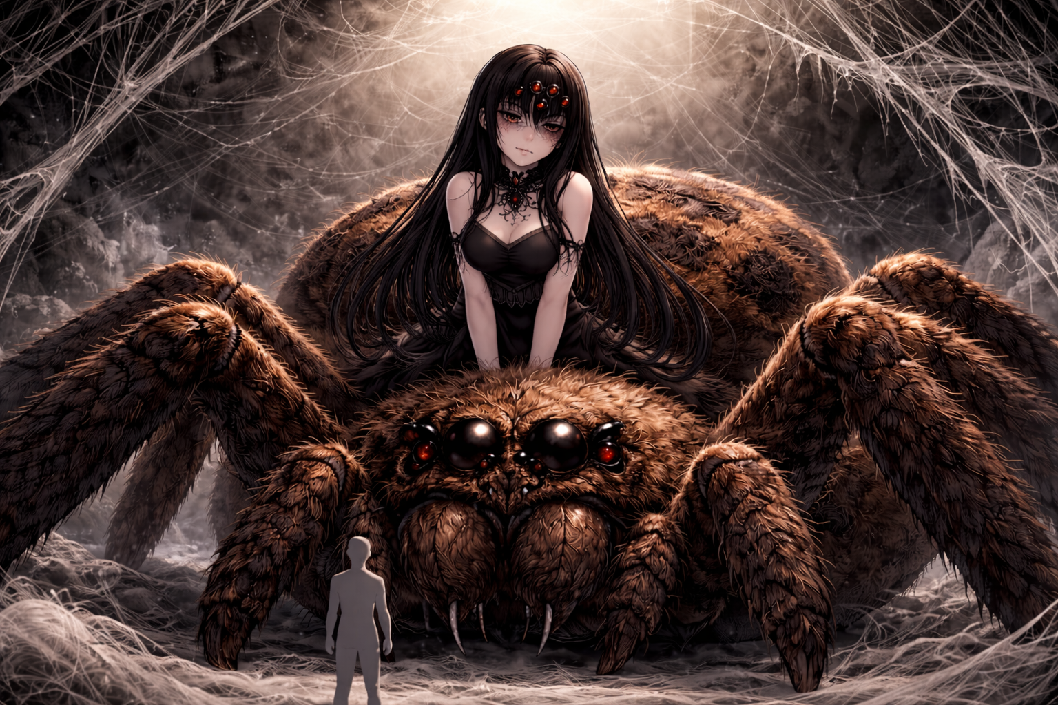 Cover art for Adoption of a giant spider, an inner self scenario on AI Dungeon