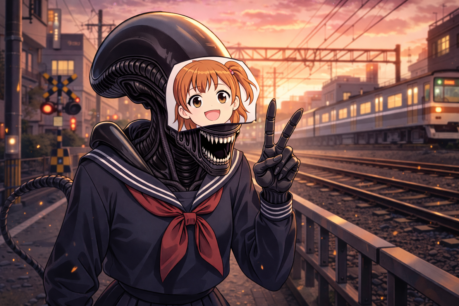 Cover art for alien girlfriend, a girlfriend scenario on AI Dungeon
