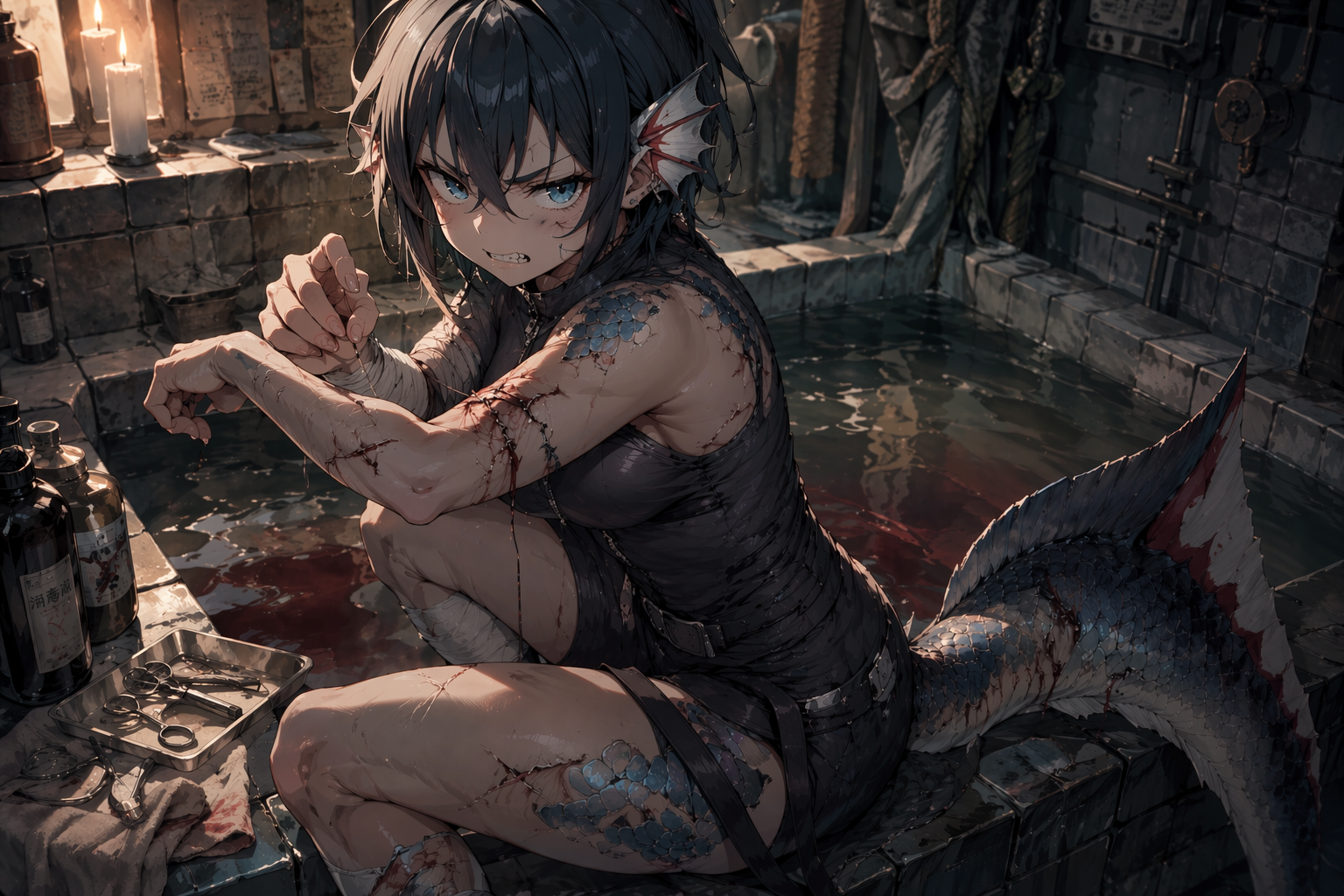 Cover art for Adoption of a Annoyed piranha, an inner self scenario on AI Dungeon