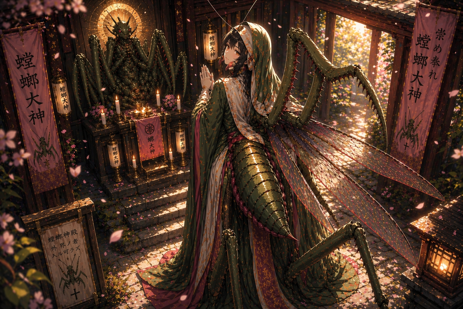 Cover art for Adopted By a praying mantis, an inner self scenario on AI Dungeon