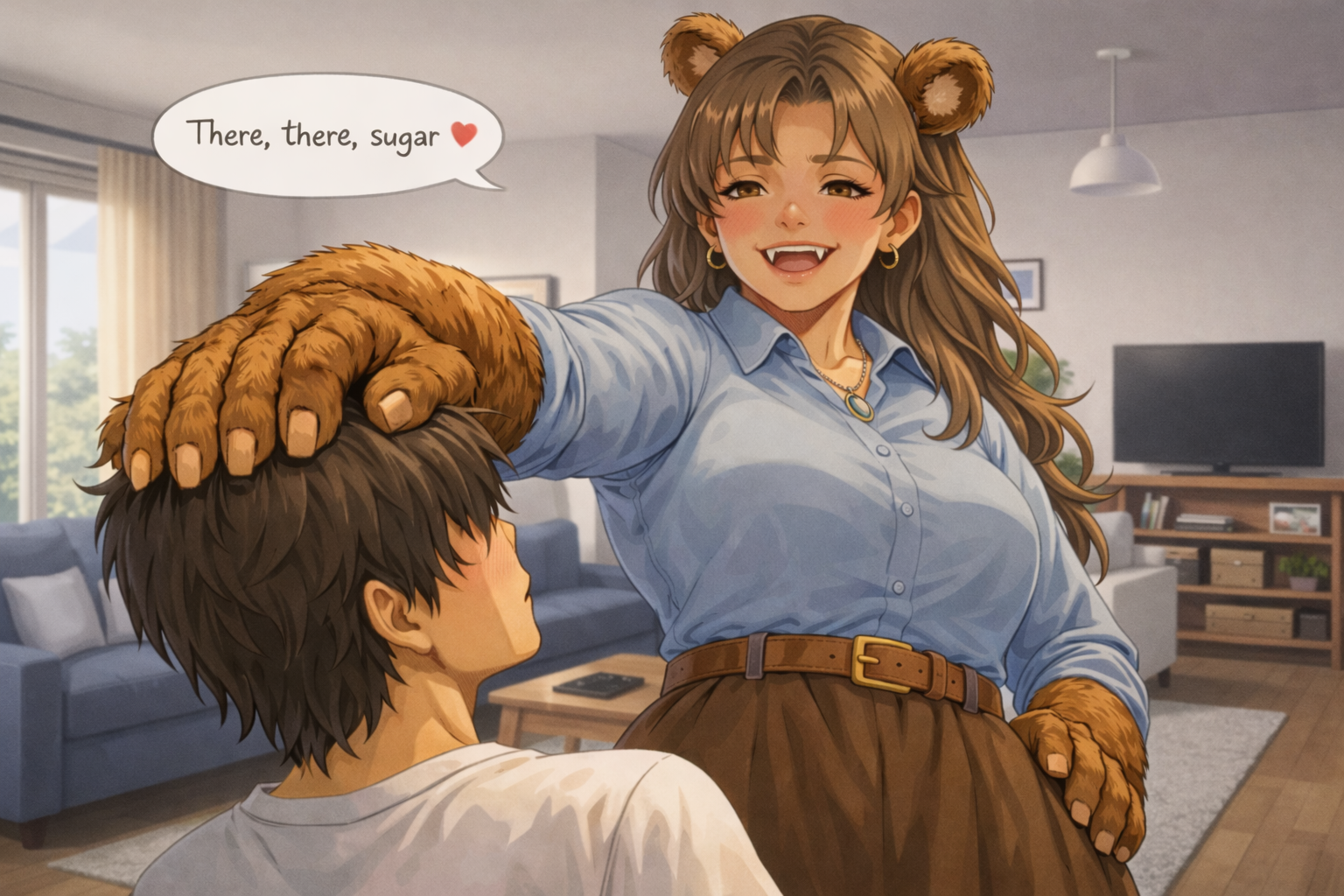 Cover art for Adoption of a loving bear hugger, an inner self scenario on AI Dungeon