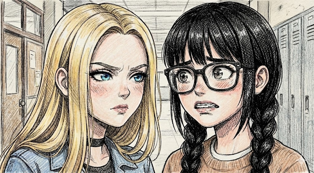 Cover art for The Queen and the Nerd, a school scenario on AI Dungeon