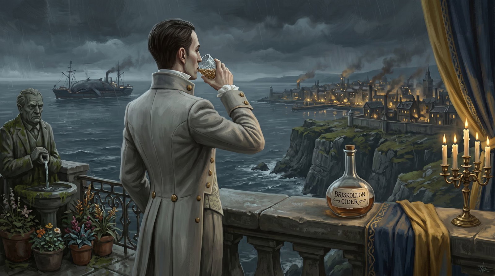 Cover art for Isle of Briskol 🐋⚒️, a fantasy scenario on AI Dungeon