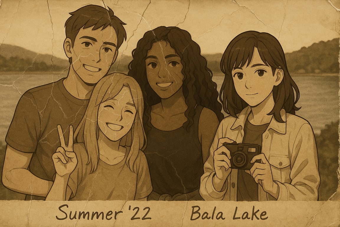 Cover art for "We Were Five", a mood scenario on AI Dungeon