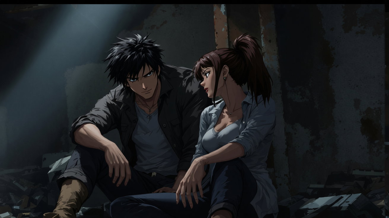Cover art for Rivals to Lovers, an apocalyptic scenario on AI Dungeon