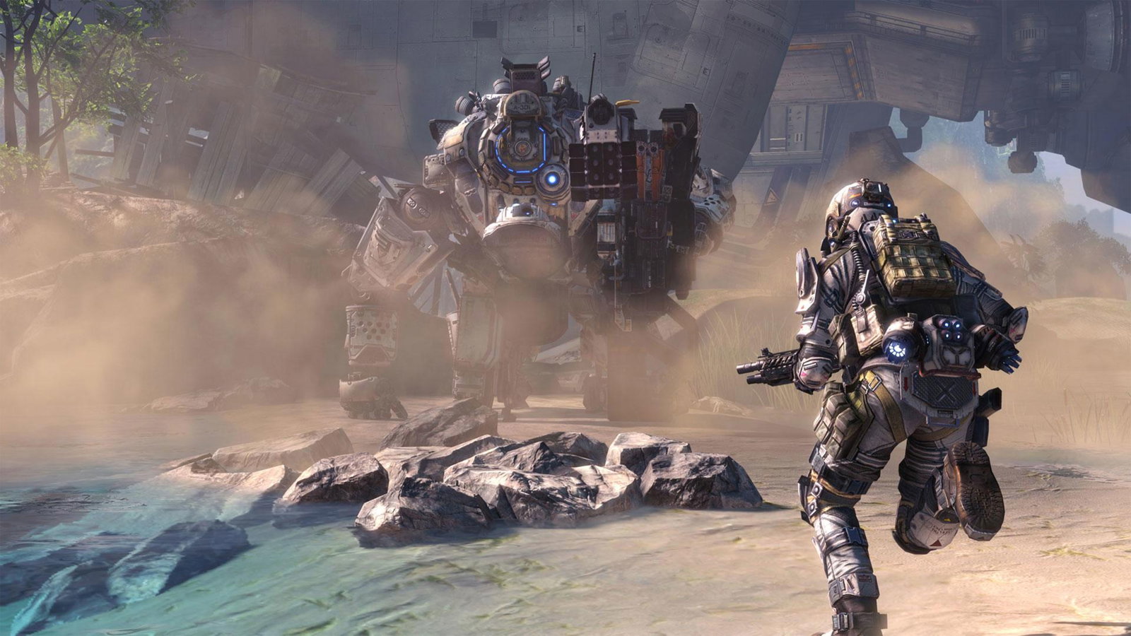Cover art for The Frontier (Titanfall) , a titanfall scenario on AI Dungeon