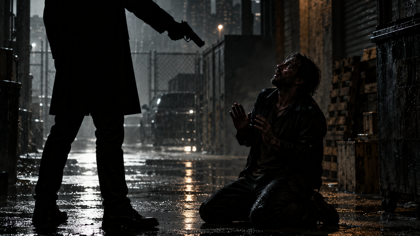 Cover art for The Gunman, a gunman scenario on AI Dungeon