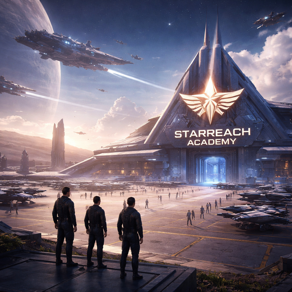 Cover art for Starreach Academy , a starship scenario on AI Dungeon