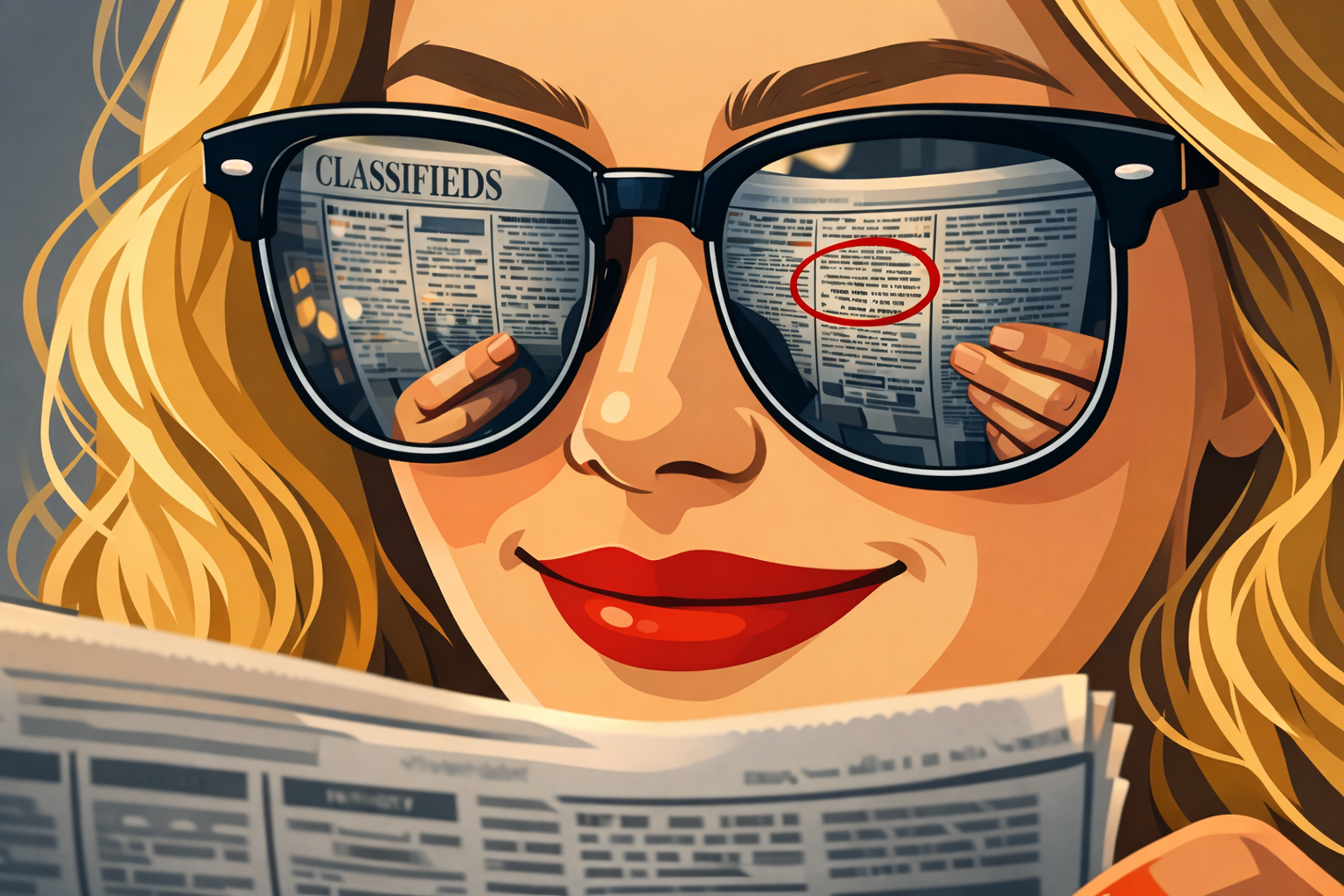 Cover art for Newspaper Ad, a slice of life scenario on AI Dungeon